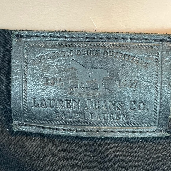 Lauren Jeans Co Embroidered High-Waisted Flared Bootcut Jeans, Black |12 - Picture 9 of 14